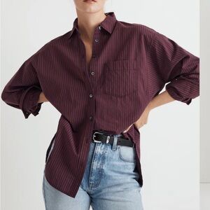 Madewell Poplin side panel Dolman Button-up NWT Size Small